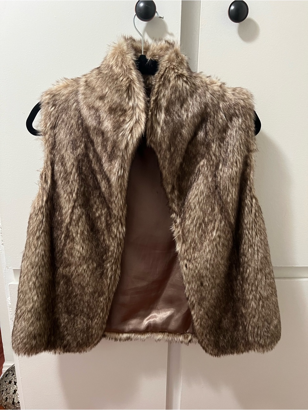 BCBG Faux Fur Vest - Brown Super Soft